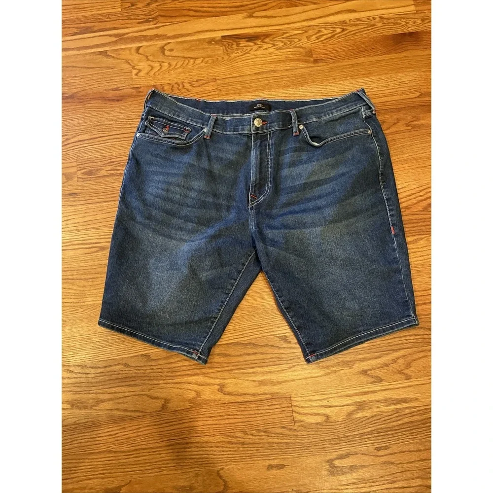 True Religion Men's Ricky Relaxed Straight Jean Denim Shorts Blue Size 40